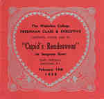 Waterloo College Valentine's Day dance card, 1958