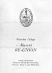 Waterloo College Alumni Reunion dance card, 1932