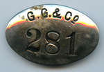 George Gordon Lumber Company Insigne 281 / George Gordon Lumber Company Badge 281