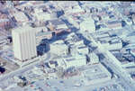 Aerial view of King and Erb Streets, Waterloo, Ontario