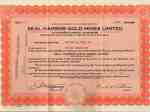 Seal Harbor Gold Mines Limited stock certificate