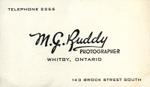 M.G. Ruddy Business Card, c.1935