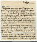 Letter, John "Jack" Chapple Tate to George R. Tate, 27 February 1942
