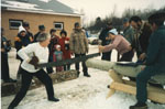 Winterfest Log sawing Competition