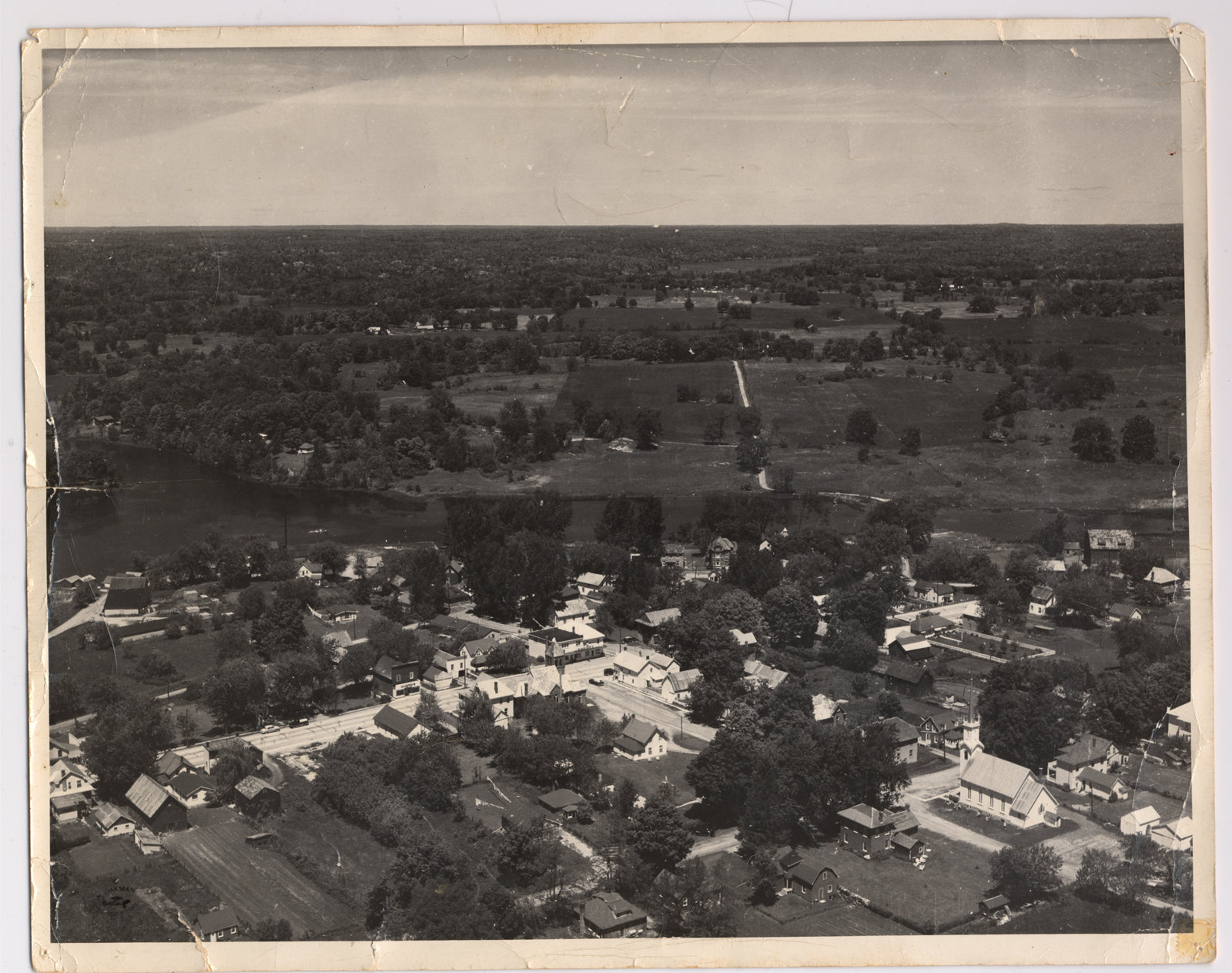 Aerial View of Seeley's Bay, ON Lakes and Islands, Times Past