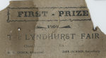 Lyndhurst Fair Prize Certificate