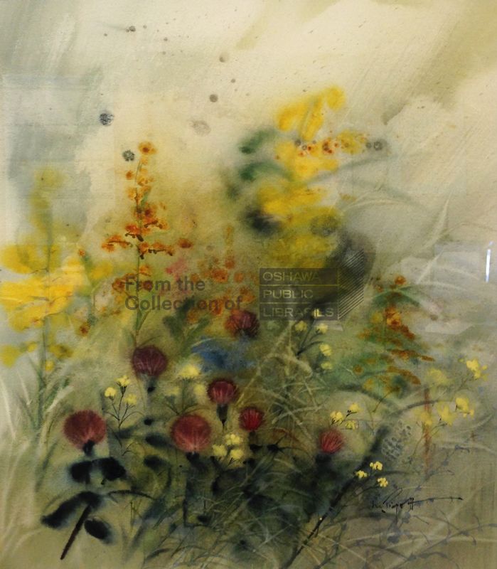 "Late Summer," 1960, watercolour on paper, by Marjorie Piggott. Courtesy the Oshawa Public Libraries.