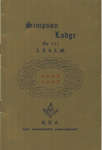 Booklet Cover: Newboro Simpson Masonic Lodge History