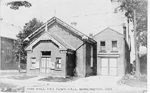 Fire Hall & Town Hall, Burlington, Ont -- Exterior; postmarked 1925 (?)