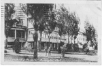 Brant Military Hospital, Burlington, Ont.  -- Exterior, 2 men near west end; postmarked August 29, 1918