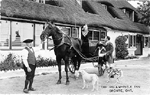 The Pig & Whistle Inn, Bronte, Ont. -- Exterior, horse and trap