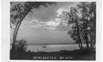 Burlington Beach -- view of a lone boat
