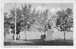 Lakeside Park and War Memorial, Burlington, Ontario; postmarked July 27, 1949