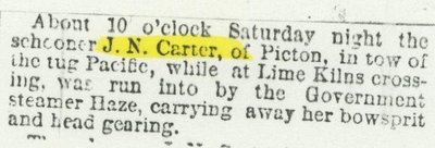 CARTER,  J.N. (1875, Schooner)