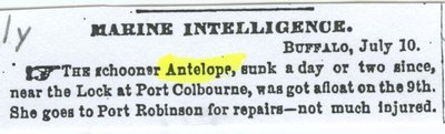 ANTELOPE (1854, Schooner)