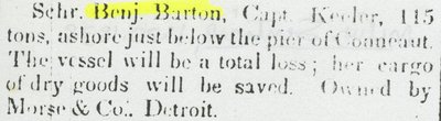 BARTON, BENJAMIN (1835, Schooner)