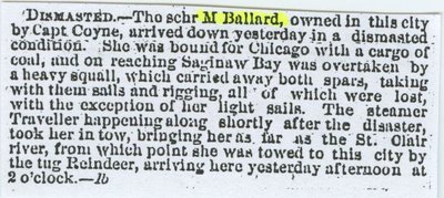 BALLARD, M. (1855, Schooner)