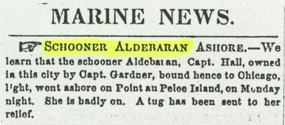 ALDEBARAN (1852, Schooner)