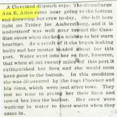 ALLEN, ADA E. (1872, Steambarge)