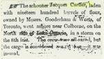 CARTIER,  JACQUES (pre1853, Schooner)