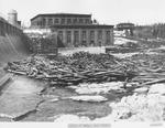 Four Mile Dam log jam, 1912