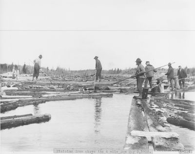 Sluicing Crew Above Four Mile Dam