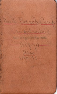 North Branch Lumber Camp Account Ledger, 1889-1891