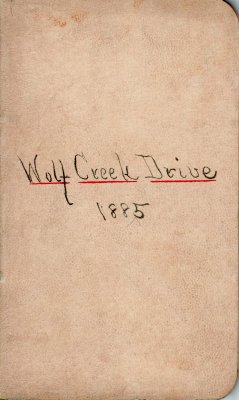 Wolf Creek Drive Lumber Camp Account Ledger, 1885