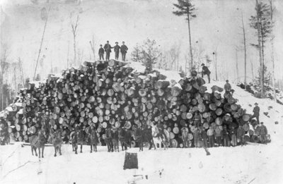 Log Pile and Crew