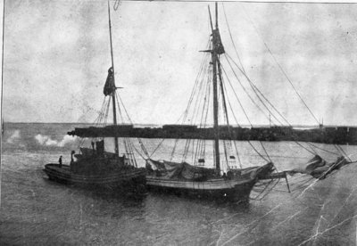 Vessels JOHN T. GREENE and RALPH at mouth of Thunder Bay River