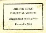 Arthur Linke Historical Museum Business Card