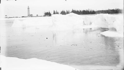 Middle Island:  Ice Scene with Lighthouse