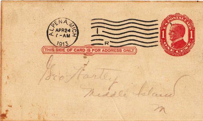 Middle Island:  Postmarked Envelope and Freight Receipt