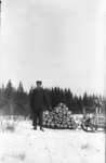 Middle Island:  George and Esther Hartlep with Sleigh of Firewood