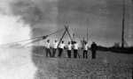 Middle Island:  Crew in Training with Breeches Buoy