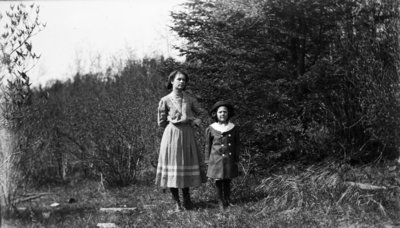 Middle Island:  Esther Hartlep (right) with unidentified teenage girl.