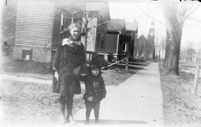 Esther and Donald Hartlep near their home at 616 Lockwood Street in Alpena, Michigan