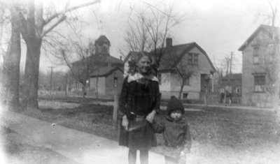 Lillian and Donald Hartlep near their home on Lockwood Street in Alpena, Michigan