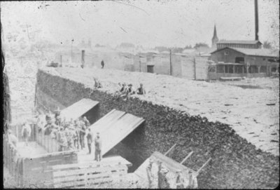 Lumber Stacks Along Thunder Bay River