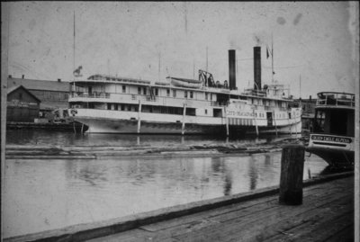 CITY OF MACKINAC and GOLDEN EAGLE in Thunder Bay River