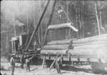 Loading Logs on Railway Flatcar