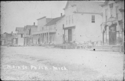 Main Street of Posen, Michigan