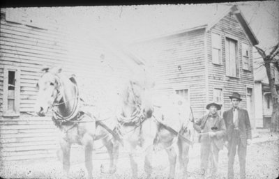 Men with Horse Team