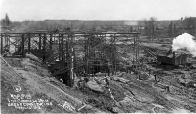 Building the Five Channels Dam on the AuSable River