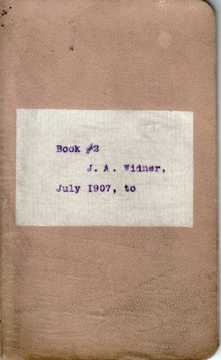 J.A. Widner Lumber Account Book