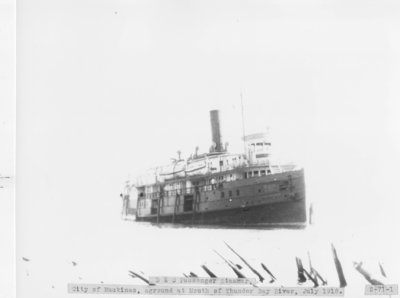 CITY OF MACKINAC around at the mouth of Thunder Bay River, July 1918