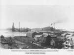 Fletcher, Pack & Co. and Minor Lumber Co. at the mouth of the Thunder Bay River in Alpena, Michigan