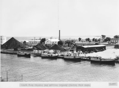 Commercial Fishing Tugs docked at the entrance of the Thunder Bay River