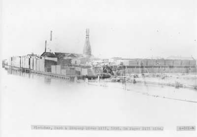 Fletcher, Pack & Company River Mill along the Thunder Bay River