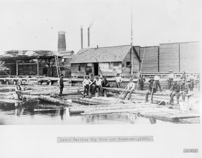 Lower Sorting Gap Crew and Boomhouse, Thunder Bay River